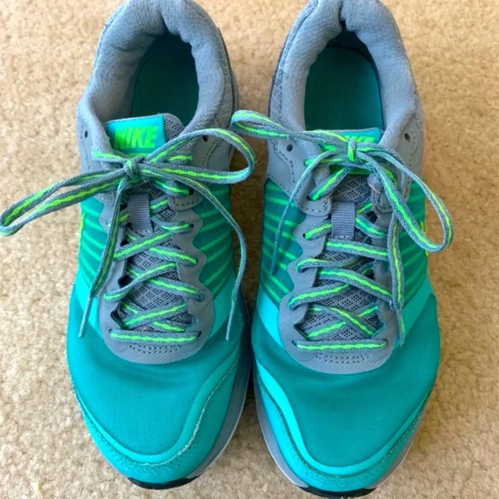 Nike Teal And Gray Dual Fusion X Running Shoes Size 6.5